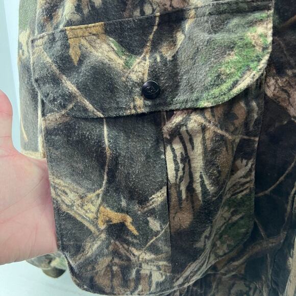 Vintage Mossy Oak Camo Jacket Full Zip Pockets Size Xlarge - Picture 4 of 6